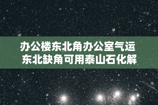 办公楼东北角办公室气运 东北缺角可用泰山石化解