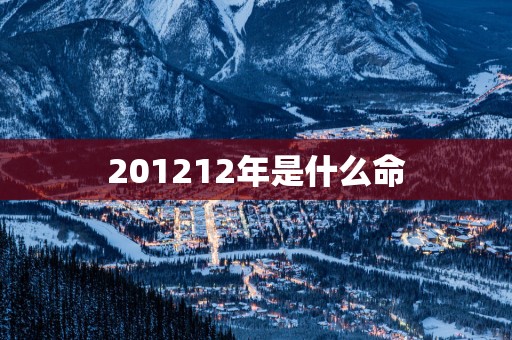 201212年是什么命
