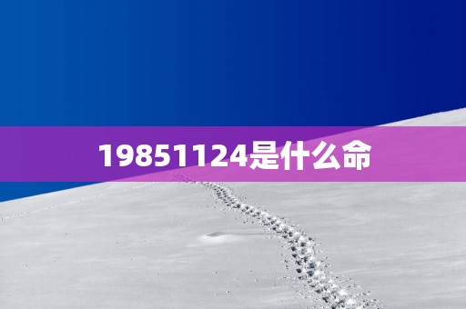 19851124是什么命