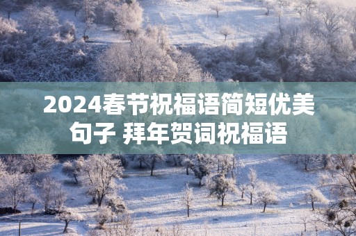 2025春节祝福语简短优美句子 拜年贺词祝福语