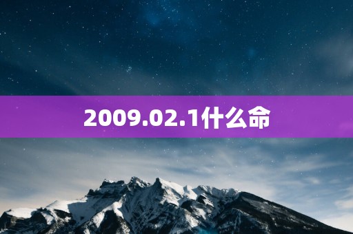 2009.02.1什么命