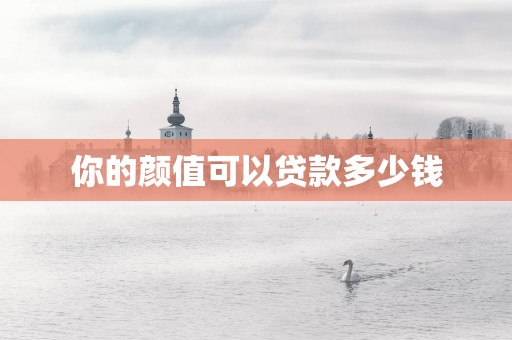 你的颜值可以贷款多少钱