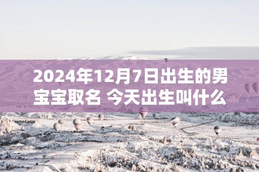 2025年12月7日出生的男宝宝取名 今天出生叫什么名字好