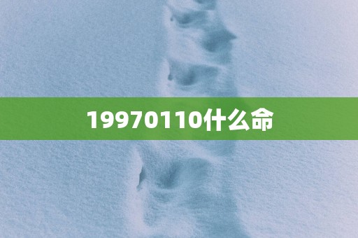 19970110什么命