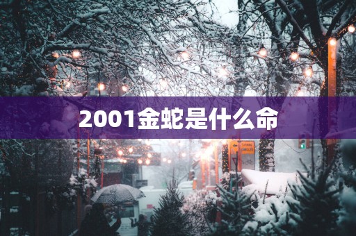 2001金蛇是什么命