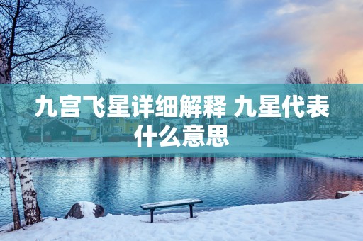 九宫飞星详细解释 九星代表什么意思