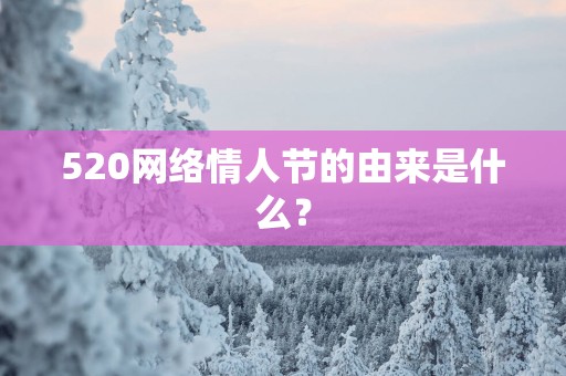 520网络情人节的由来是什么？