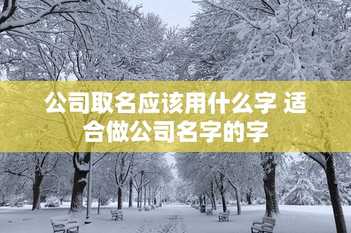 公司取名应该用什么字 适合做公司名字的字