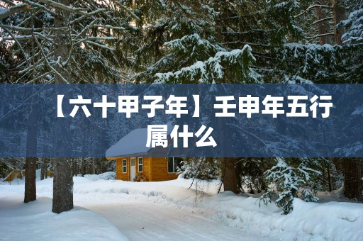 【六十甲子年】壬申年五行属什么