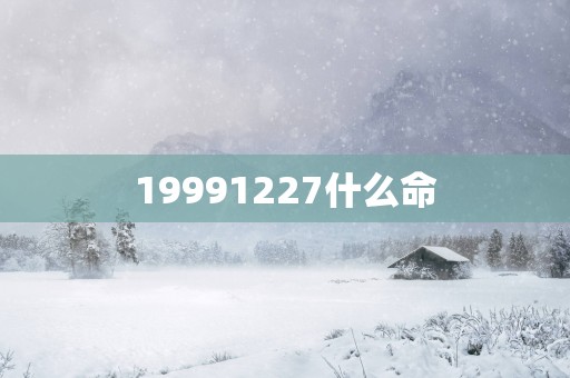 19991227什么命