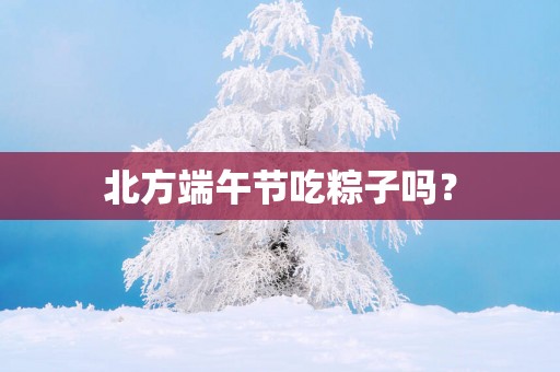 北方端午节吃粽子吗？