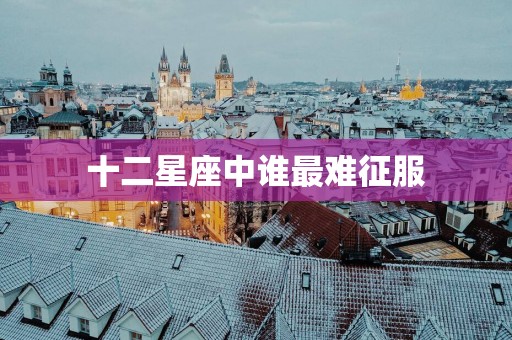 十二星座中谁最难征服