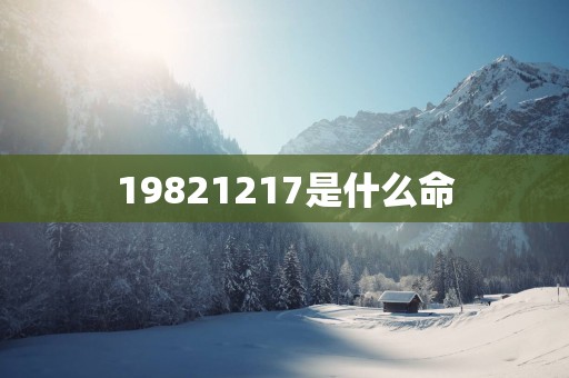 19821217是什么命
