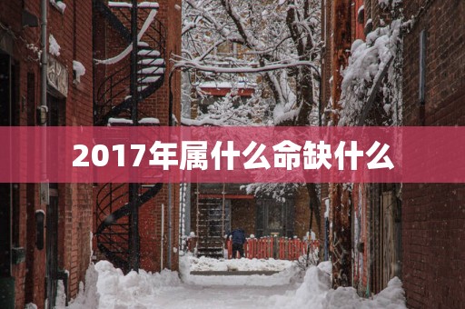 2017年属什么命缺什么