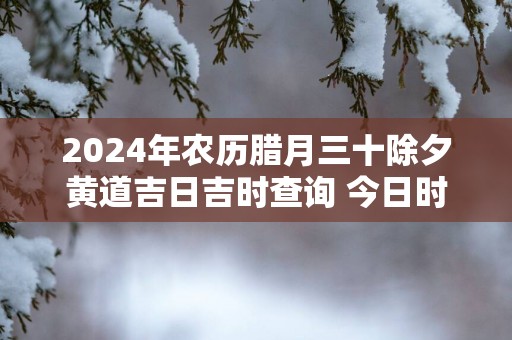 2025年农历腊月三十除夕黄道吉日吉时查询 今日时辰吉凶