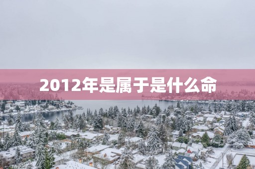 2012年是属于是什么命