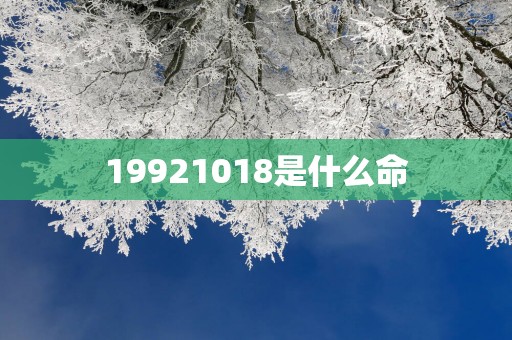 19921018是什么命