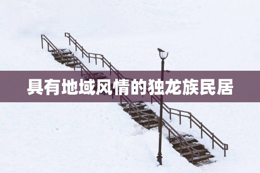 具有地域风情的独龙族民居