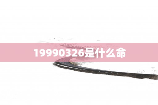 19990326是什么命