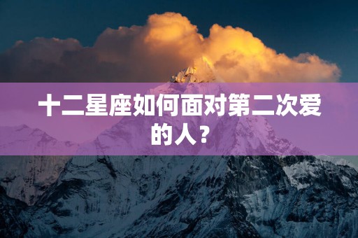 十二星座如何面对第二次爱的人？