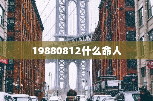 19880812什么命人