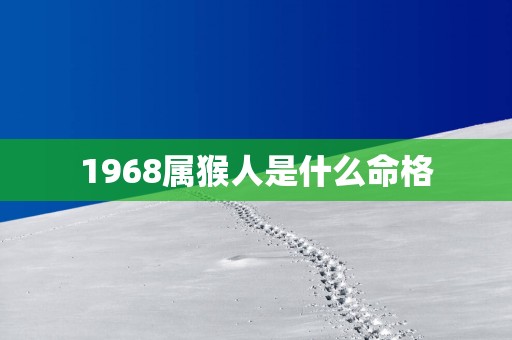 1968属猴人是什么命格