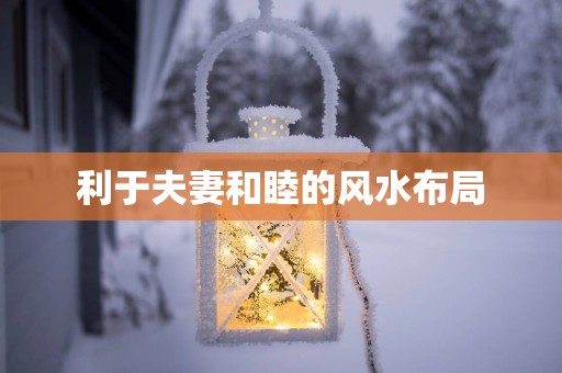 利于夫妻和睦的风水布局