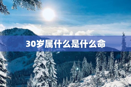 30岁属什么是什么命