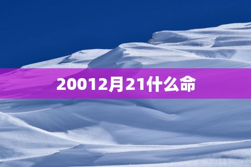20012月21什么命