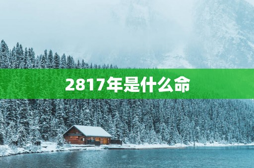 2817年是什么命