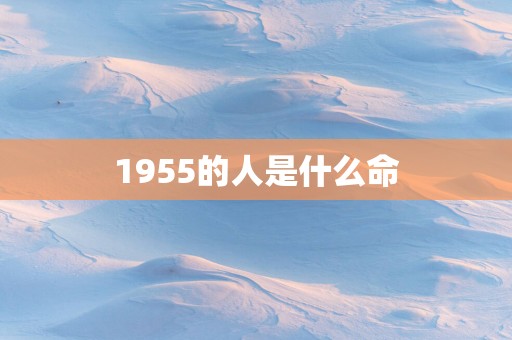 1955的人是什么命