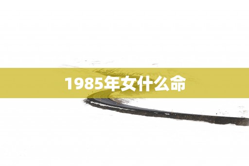 1985年女什么命