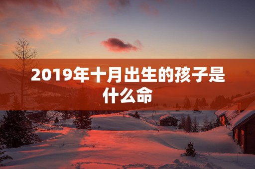 2019年十月出生的孩子是什么命