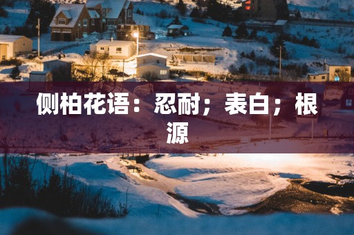 侧柏花语：忍耐；表白；根源