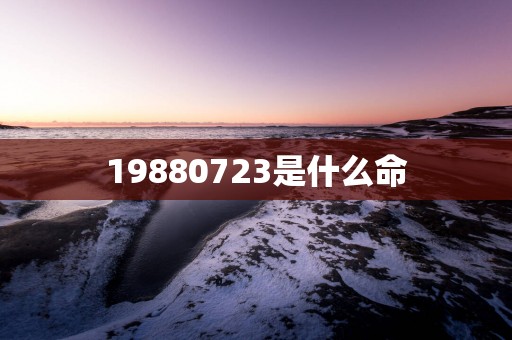 19880723是什么命