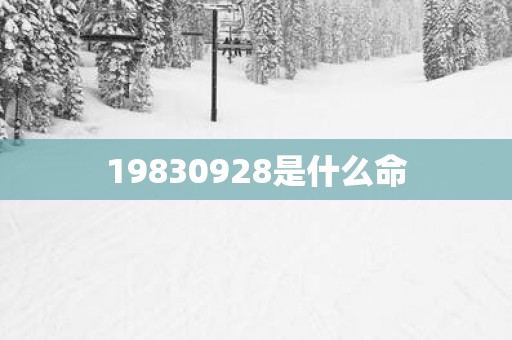 19830928是什么命