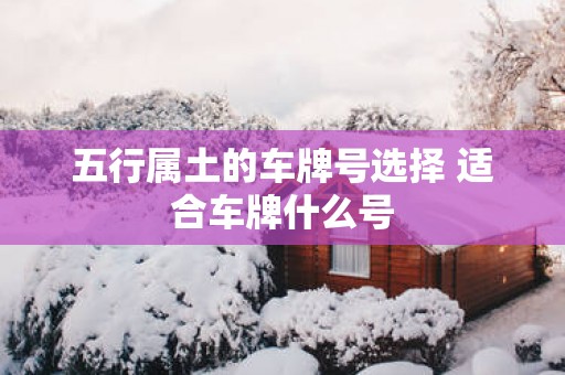 五行属土的车牌号选择 适合车牌什么号