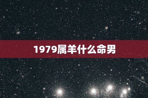 1979属羊什么命男