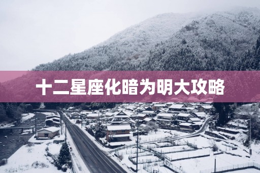 十二星座化暗为明大攻略