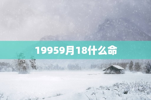 19959月18什么命