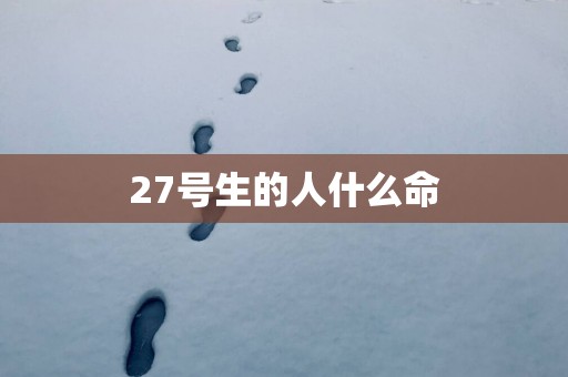 27号生的人什么命