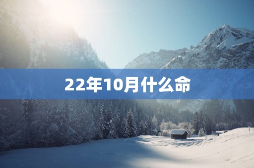 22年10月什么命