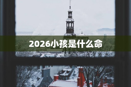 2026小孩是什么命