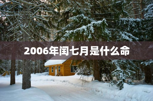 2006年闰七月是什么命