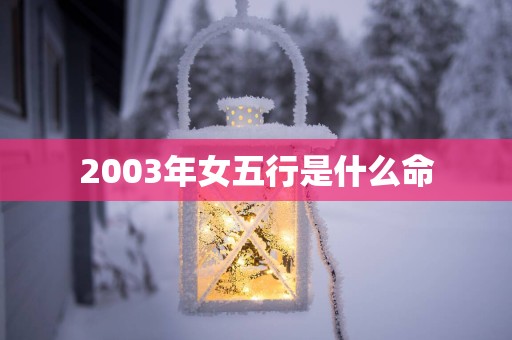 2003年女五行是什么命