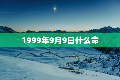 1999年9月9日什么命
