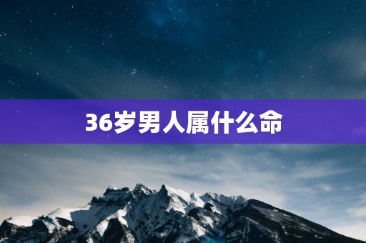 36岁男人属什么命