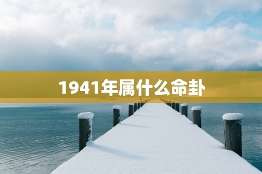 1941年属什么命卦