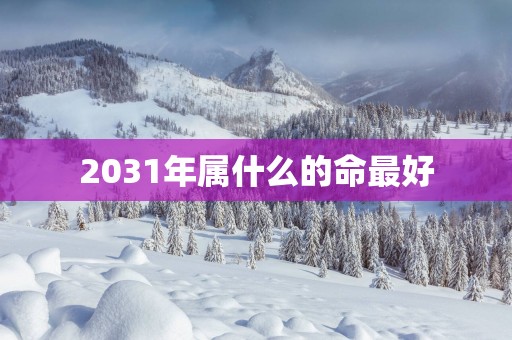 2031年属什么的命最好