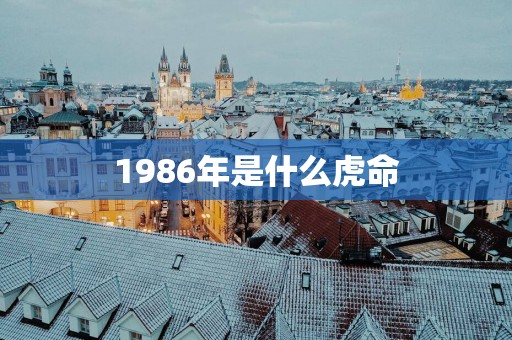 1986年是什么虎命
